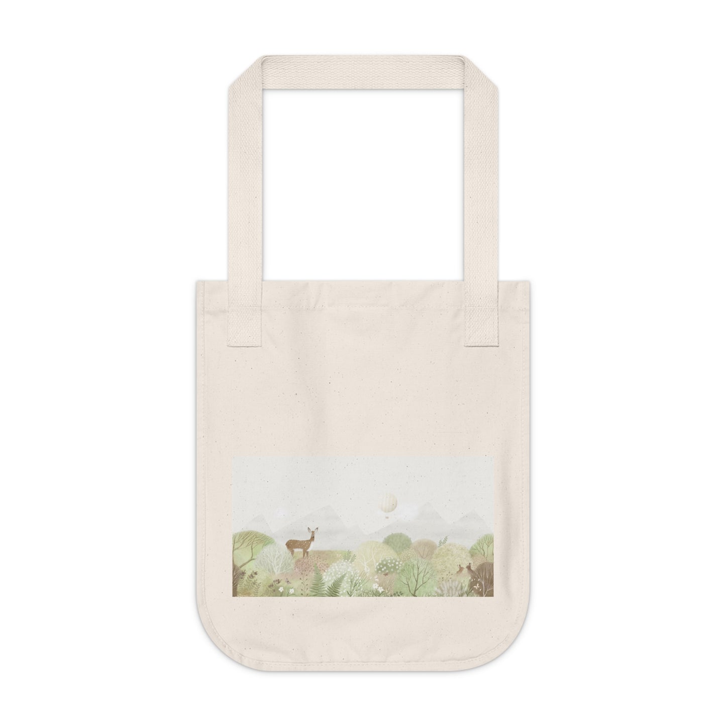 Cute Animal Faces Organic Canvas Tote Bag