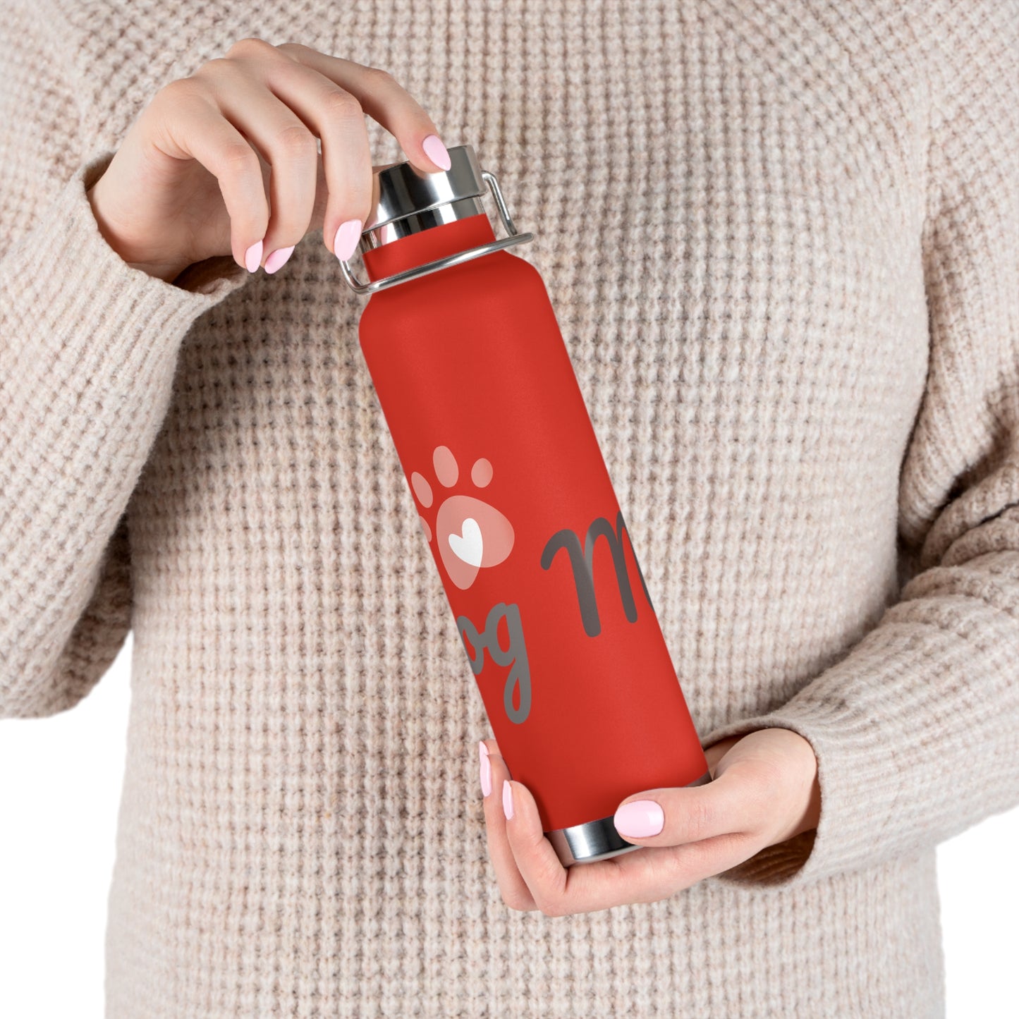 Dog Mom Copper Vacuum Insulated Bottle, 22oz