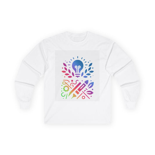 MOD Blue Creative Inspiration Unisex Long Sleeve Tee - Colorful Design for Artists