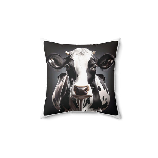 Cow Spun Polyester Square Pillow