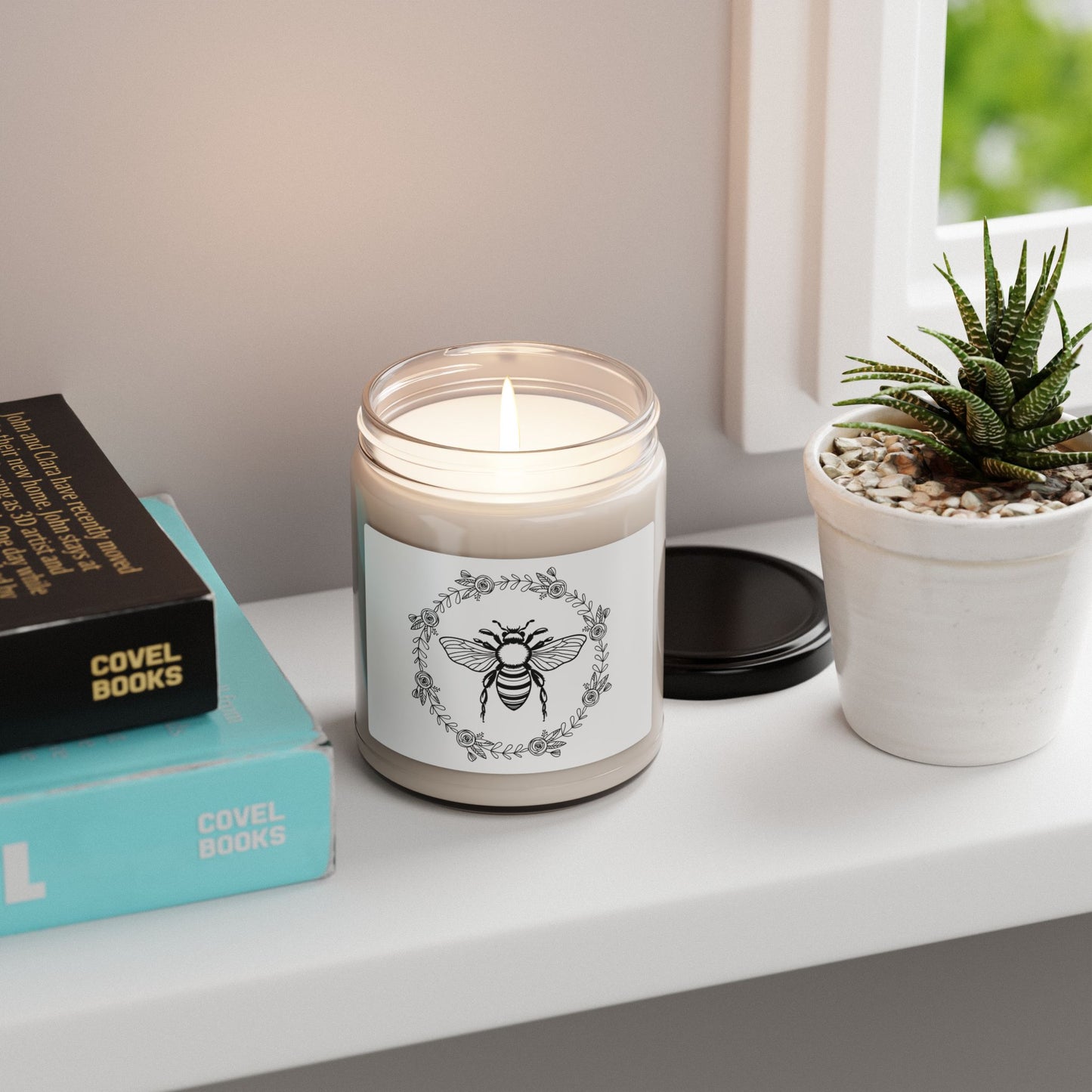 Bee-Inspired Scented Soy Candle - 9oz Floral Design