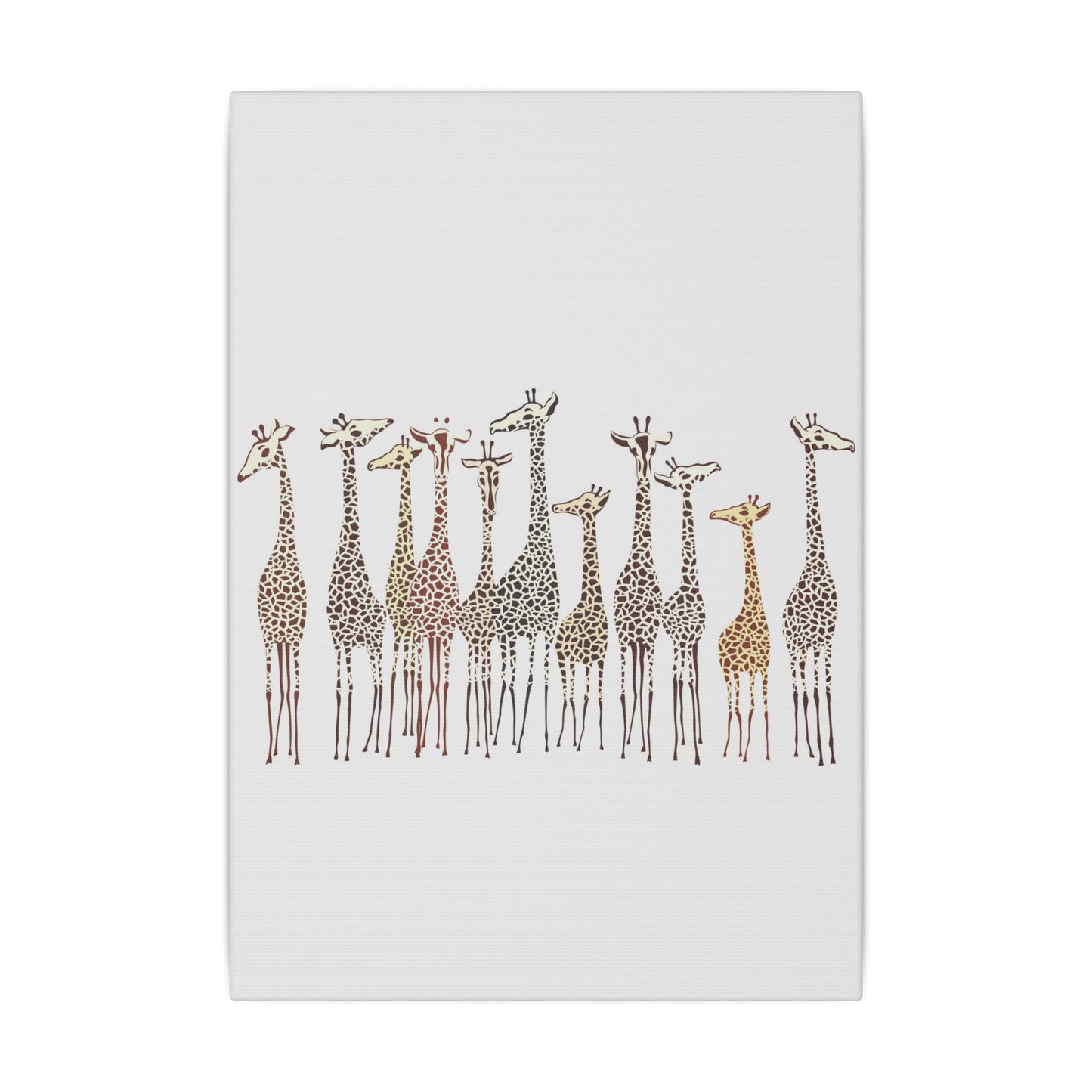 Charming Giraffe Giclée Print Canvas - Playful Wildlife Wall Art