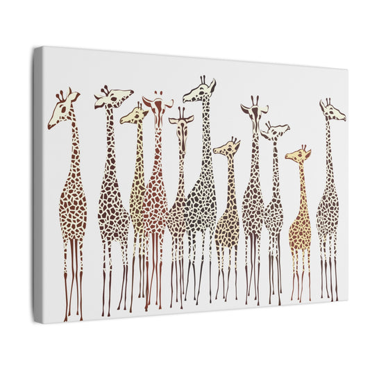 Charming Giraffe Giclée Print Canvas - Playful Wildlife Wall Art