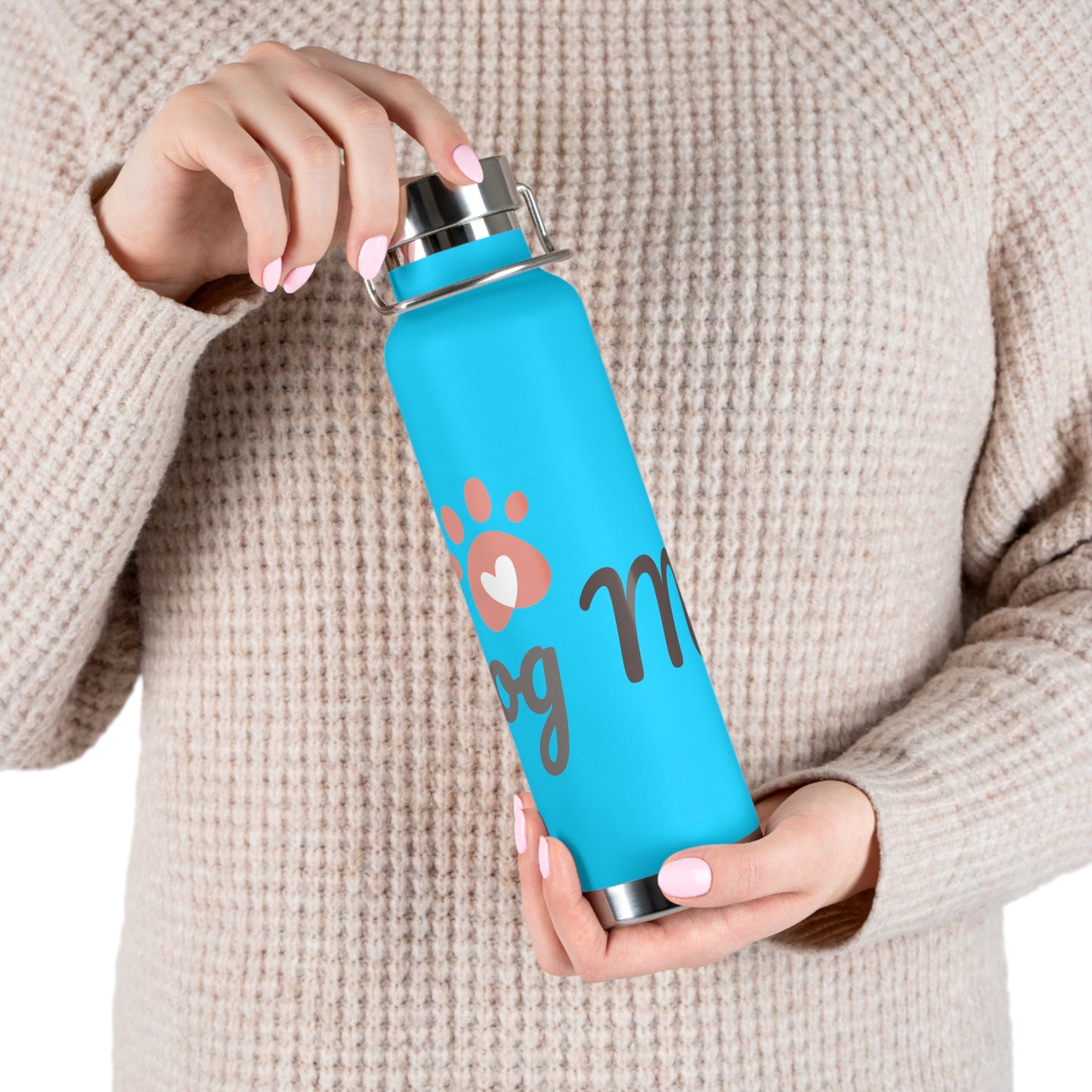 Dog Mom Copper Vacuum Insulated Bottle, 22oz