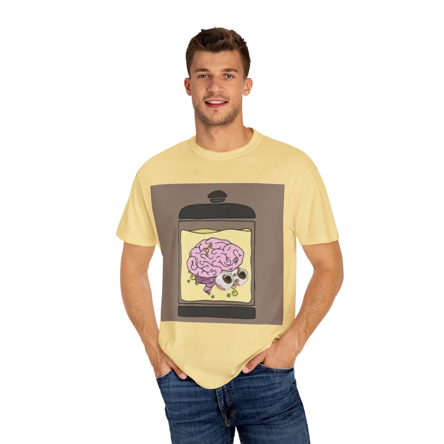 EMB Brain Unisex Garment-Dyed T-shirt