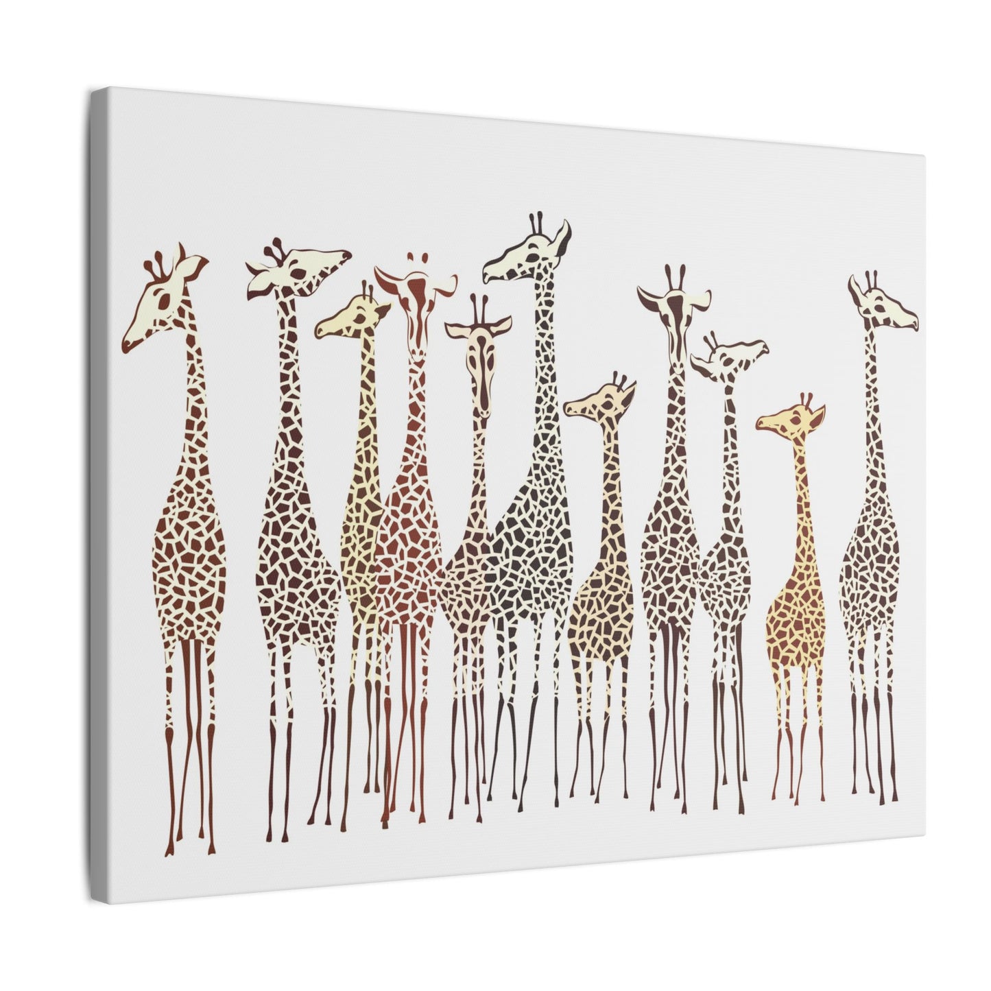 Charming Giraffe Giclée Print Canvas - Playful Wildlife Wall Art