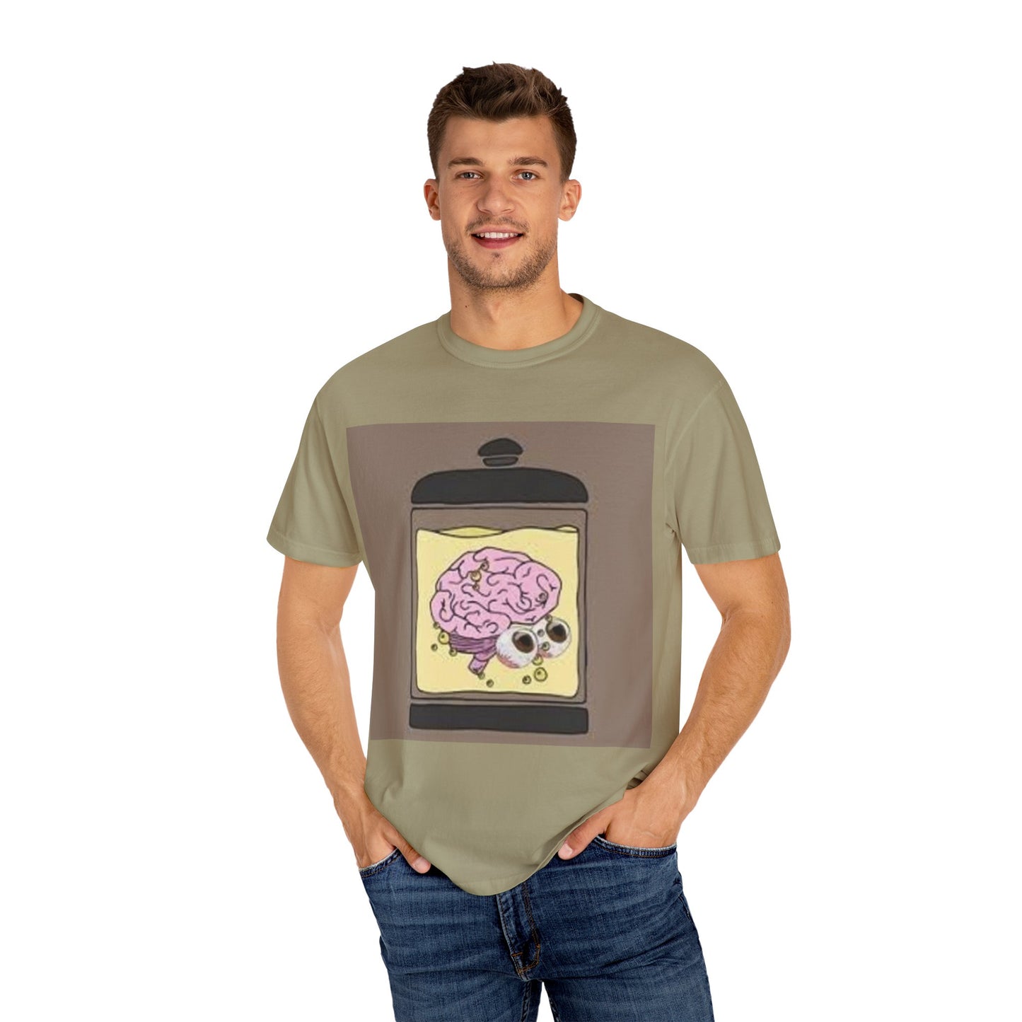 EMB Brain Unisex Garment-Dyed T-shirt