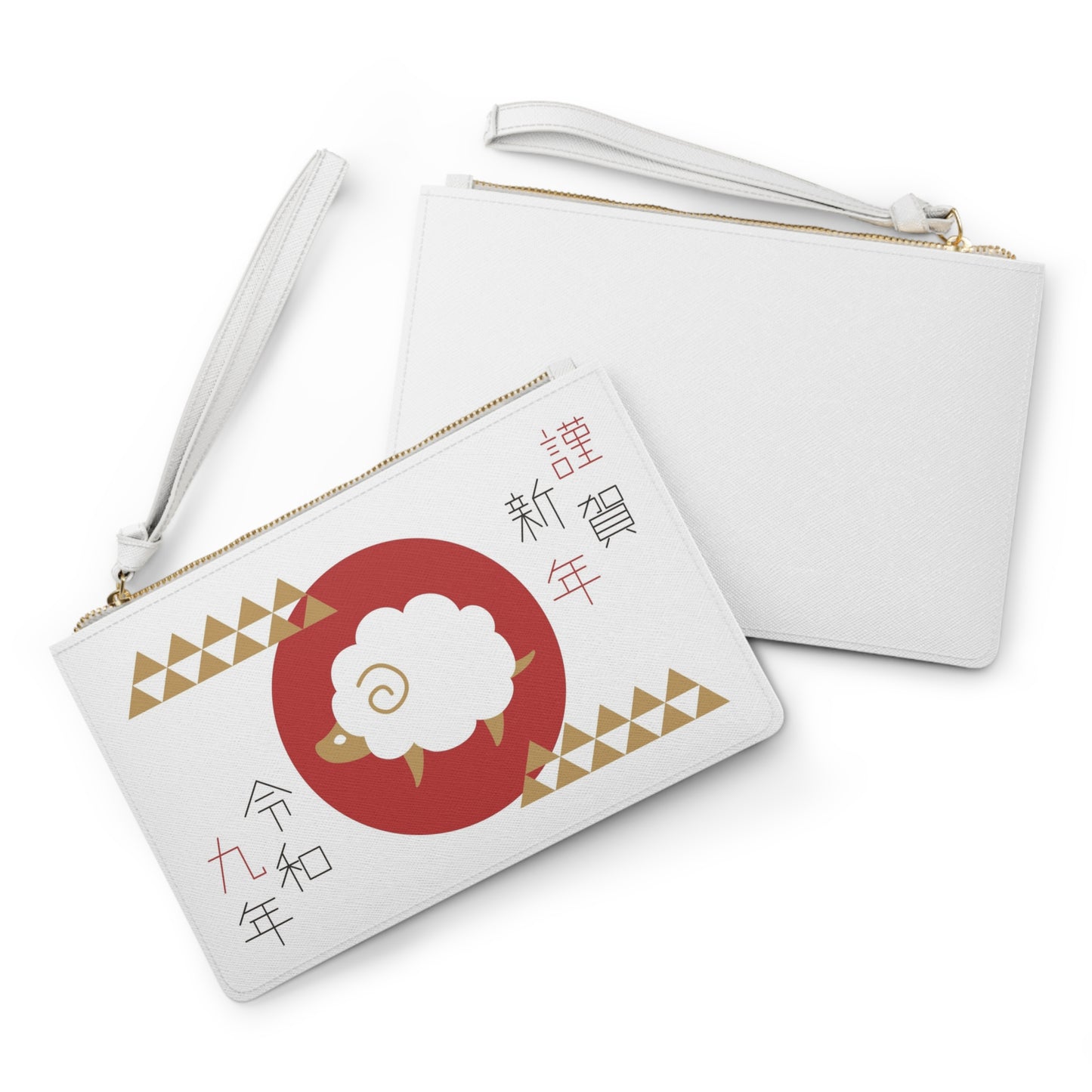 Asian-Inspired Lunar New Year Clutch Bag with Sheep Design