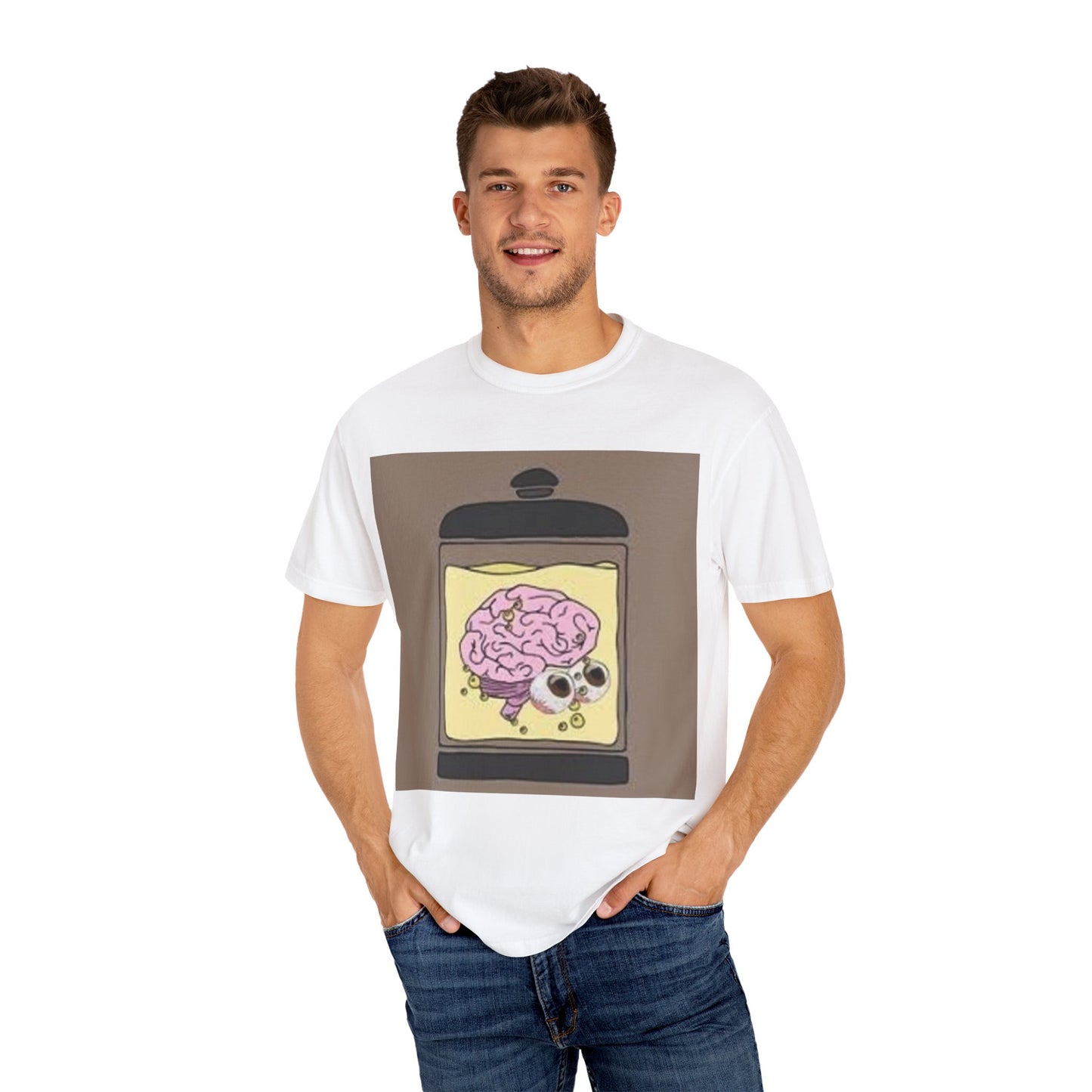 EMB Brain Unisex Garment-Dyed T-shirt