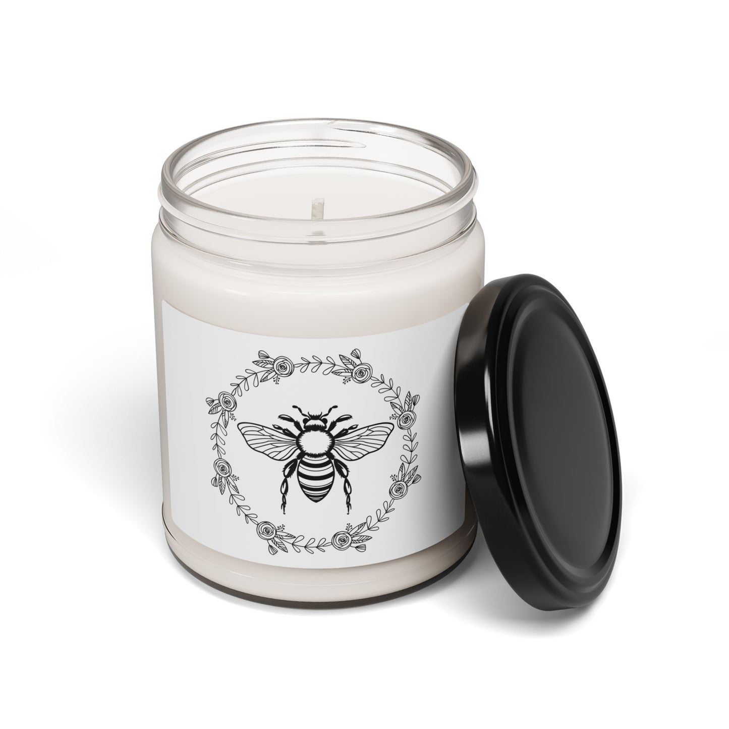 Bee-Inspired Scented Soy Candle - 9oz Floral Design