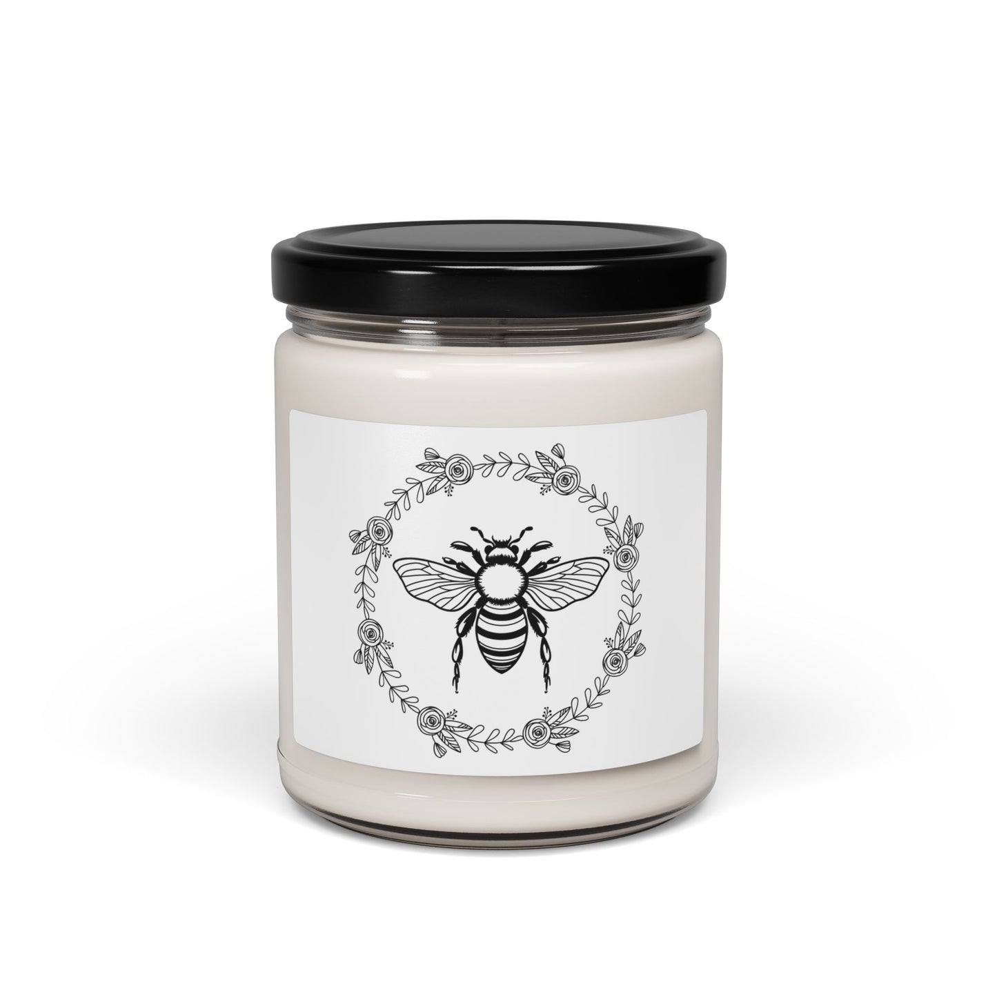 Bee-Inspired Scented Soy Candle - 9oz Floral Design