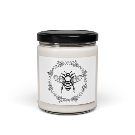 Bee-Inspired Scented Soy Candle - 9oz Floral Design