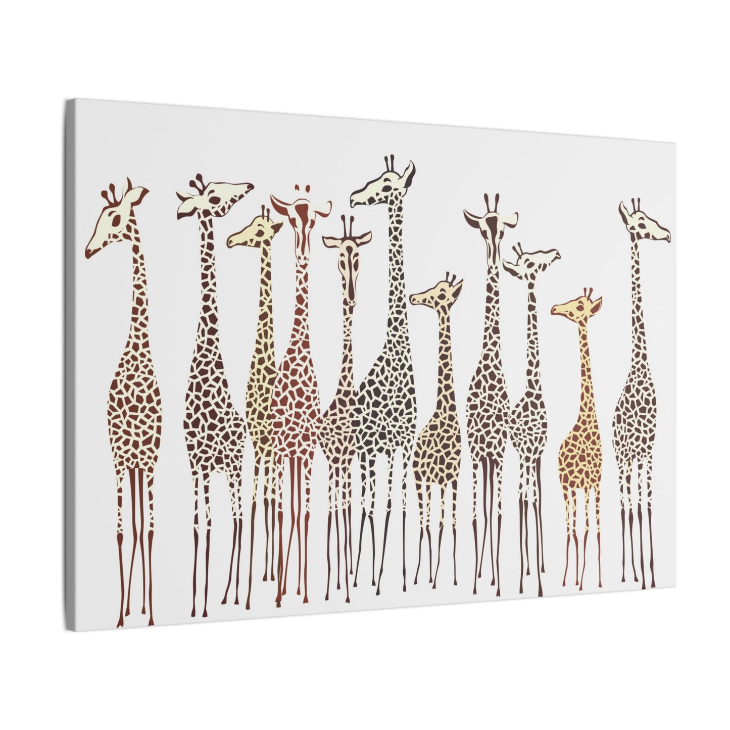 Charming Giraffe Giclée Print Canvas - Playful Wildlife Wall Art