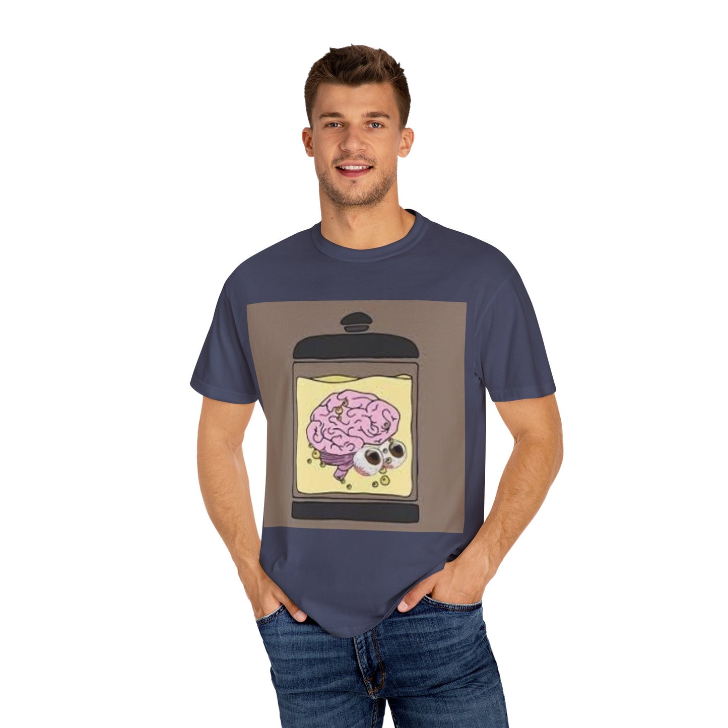 EMB Brain Unisex Garment-Dyed T-shirt