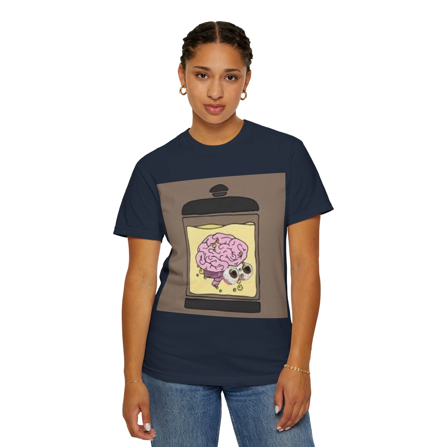 EMB Brain Unisex Garment-Dyed T-shirt